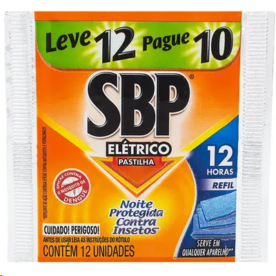 INSETICIDA PASTILHA SBP ELET MULTI 12HS L12 P10