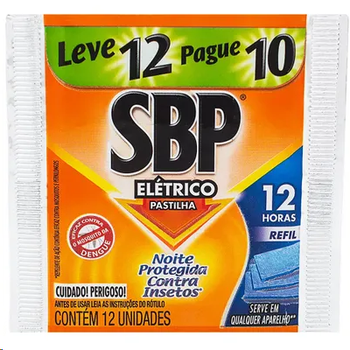 INSETICIDA PASTILHA SBP ELET MULTI 12HS L12 P10