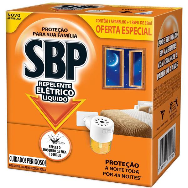 INSETICIDA SBP ELETRICO 45NOITES APAR  REFIL 35ML