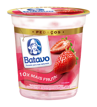 IOGURTE BATAVO COPO INTEGRAL PEDACOS MORANGO 500G