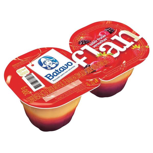 IOGURTE BATAVO FLAN MORANGO 100G