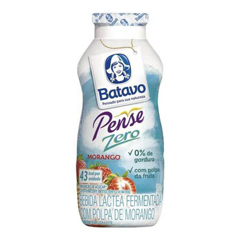 IOGURTE BATAVO PENSE ZERO POLPA MORANGO 170G
