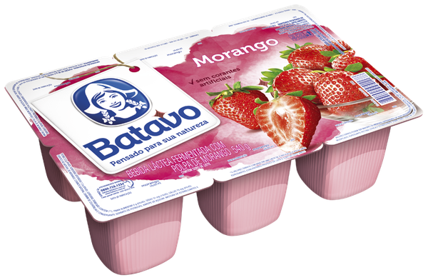 IOGURTE BATAVO POLPA MORANGO 90G