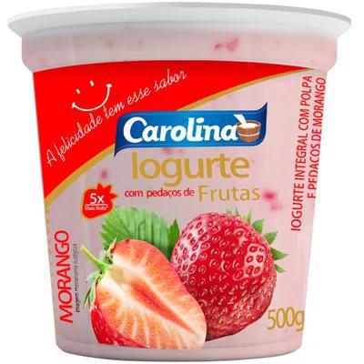 IOGURTE CAROLINA 500G MORANGO PEDAC