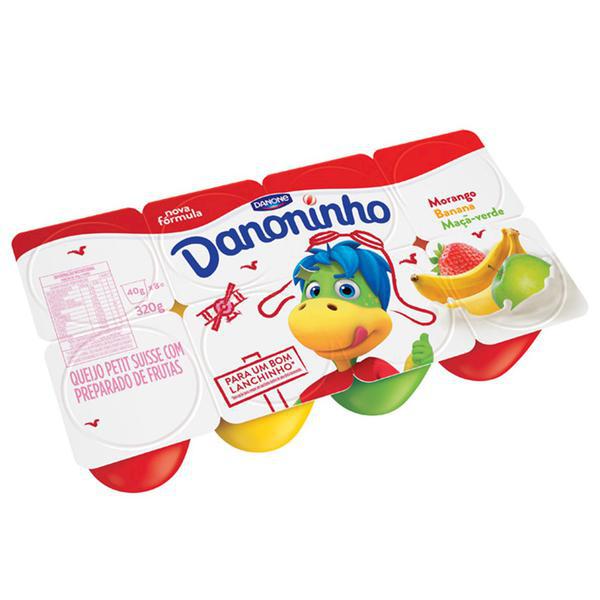 Petit Suisse Danoninho Morango, Banana E Maçã 320gr