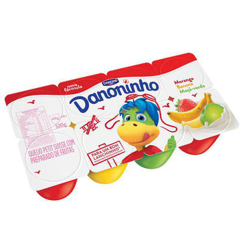 Petit Suisse Danoninho Morango, Banana E Maçã 320gr