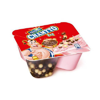 Iogurte Parcialmente Desnatado Morango Com Cereais De Chocolate Chamyto 130g