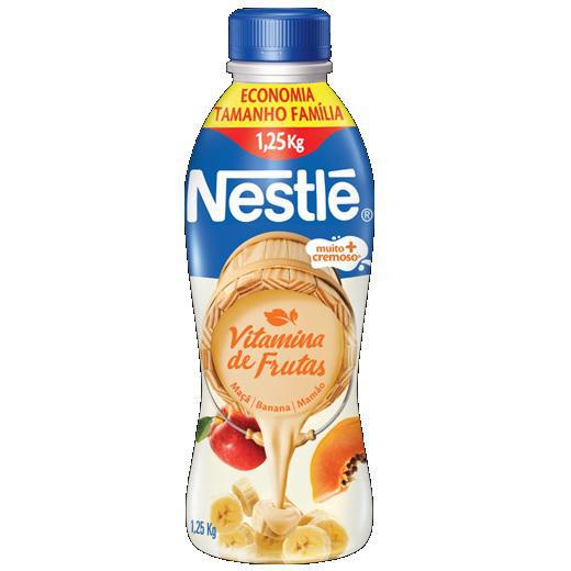 Iogurte Parcialmente Desnatado Vitamina De Frutas Nestlé Frasco 1,25kg Tamanho Família