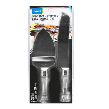 JOGO FACA/ESPATULA BOLO CRISTAL UND