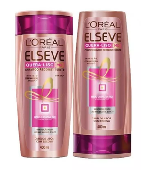 KIT ELSEVE SHAMPOO E COND QUERA LISO230 200ML