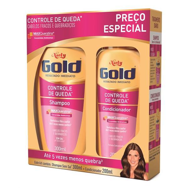 KIT NIELY GOLD SH  COND CONTROLE QUEDA