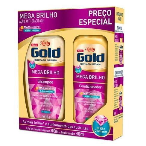 KIT NIELY GOLD SHAMPOO COND MEGA BRILHO