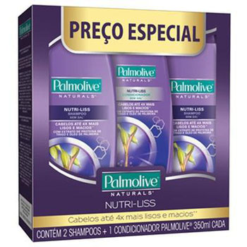 KIT PALMOLIVE NUTRI LISS 2 SH 1 COND350ML CADA