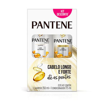KIT PANTENE SHAMPOO CONDICIONADOR 525ML LISO EXTREMO