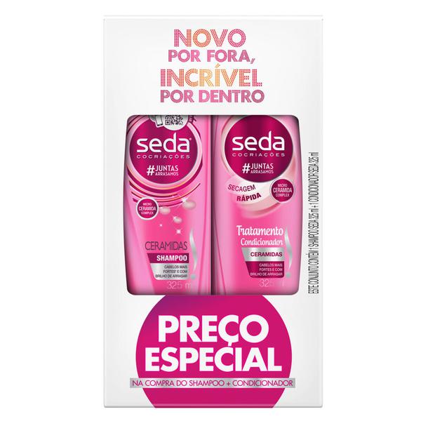 KIT SEDA SHAMPOO CONDICIONADOR 650ML CEREMIDAS