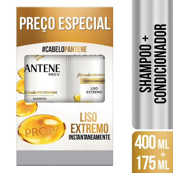 KIT SH E COND PANTENE LISO EXTREMO 400ML
