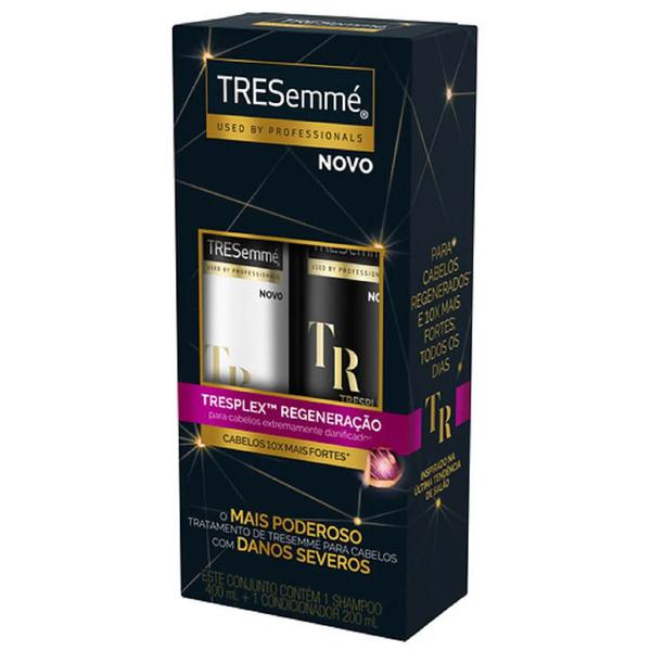 KIT SHAMPOO 400ML + CONDICIONADOR 200ML RECONSTRUCAO E FORCA TRESEMME