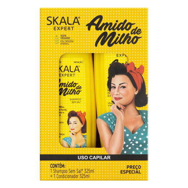 KIT SKALA SH+COND AMIDO DE MILHO 325ML