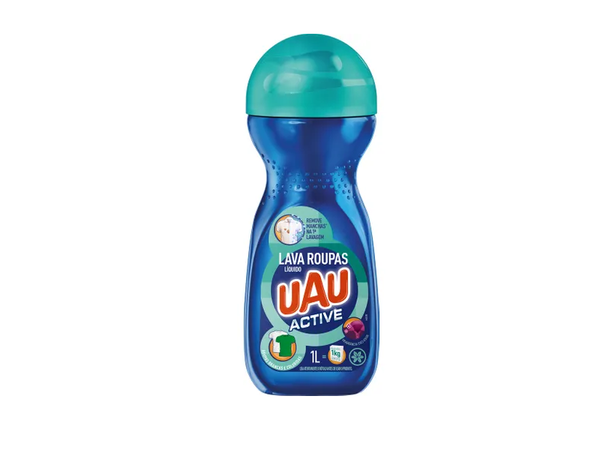 LAVA ROUPAS LIQ, UAU ACTIVE 1L