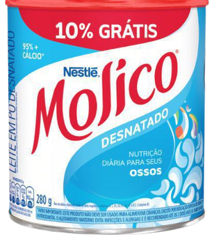 LEITE EM PO NESTLE MOLICO DESNAT 10% GT 280G
