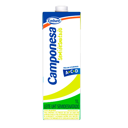 LEITE UHT CAMPONESA SEMIDESNATADO TETRA 1L