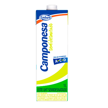 LEITE UHT CAMPONESA SEMIDESNATADO TETRA 1L