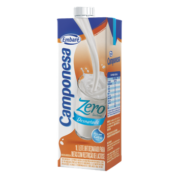 LEITE UHT CAMPONESA ZERO  LACTOSE DESNATADO  1L
