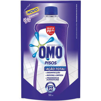 LIMPA PISO OMO ACAO TOTAL LAVANDA 900ML