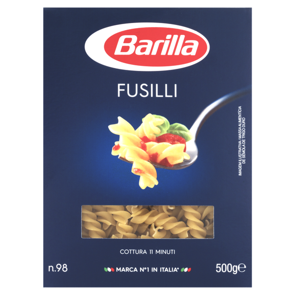 MACARRÃO BARILLA GRANO DURO 500G FUSILLI