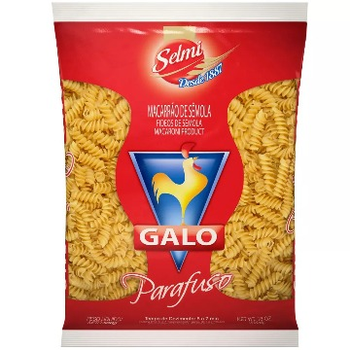 MACARRAO GALO SEMOLA PARAFUSO 1KG