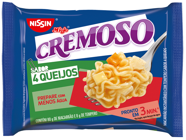 MACARRAO INST NISSIN CREMOSO 4 QUEIJOS 88G