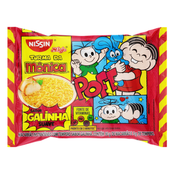 Macarrão Instantâneo Nissin Miojo Turma Da Mônica Galinha 85gr