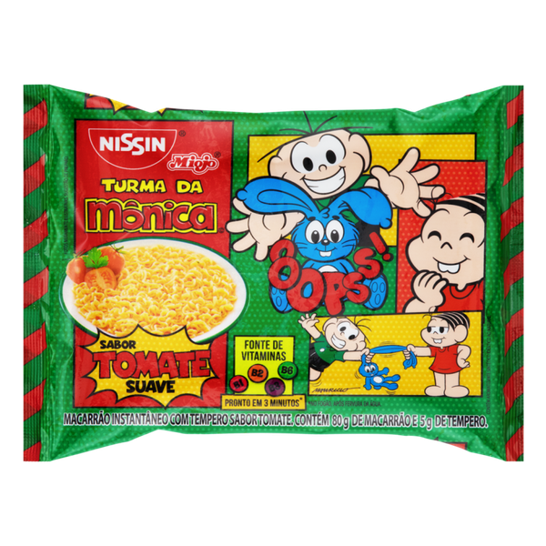 Macarrão Instantâneo Nissin Turma Da Mônica Tomate 85gr