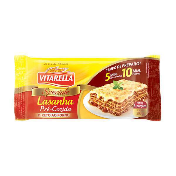 MACARRAO VITARELLA LASANHA PRECOZIDO 200G