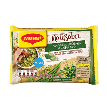 Tempero Granulado Salsinha, Orégano & Cebolinha Maggi 40gr Com 8 Unidades