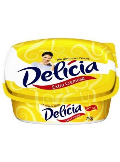 Margarina Com Sal Delícia + Sabor E Cremosidade 250gr