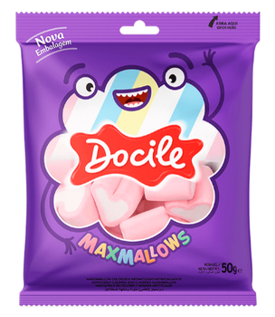 MAXMALLOWS RECHEADO DOCILE MORANGO 50G