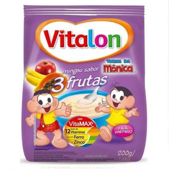 MINGAU VITALON 3 FRUTAS SACHET 200G