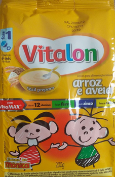 MINGAU VITALON ARROZ/ AVEIA SACHET 200G