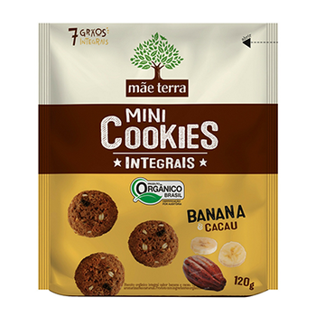 MINI COOKIES INT MAE TERRA BANANA /CACAU 120G