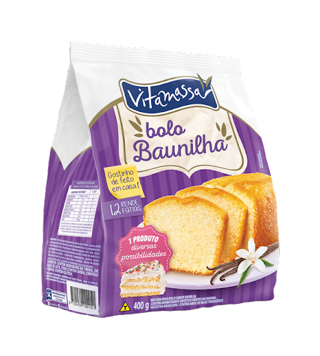 MISTURA BOLO VITAMASSA BAUNILHA 400G
