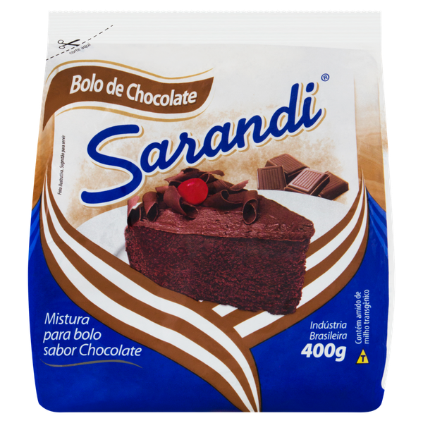 MISTURA PARA BOLO SARANDI CHOCOLATE 400G