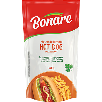MOLHO TOMATE BONARE HOT DOG SACHET 340G