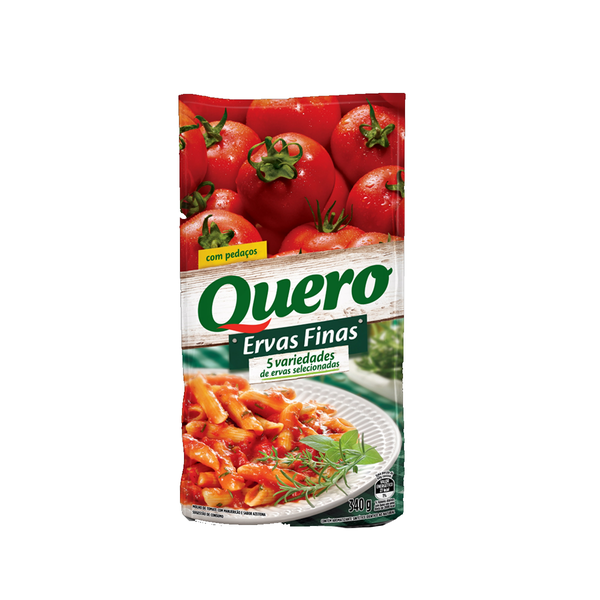 Molho Tomate Ervas Finas Quero Sachê 340gr
