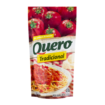 Molho De Tomate Tradicional Quero Sachê 340gr