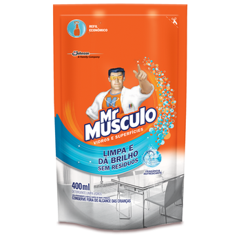 MR MUSCULO LIMPA VIDROS SUPERFICIES REFIL 400ML