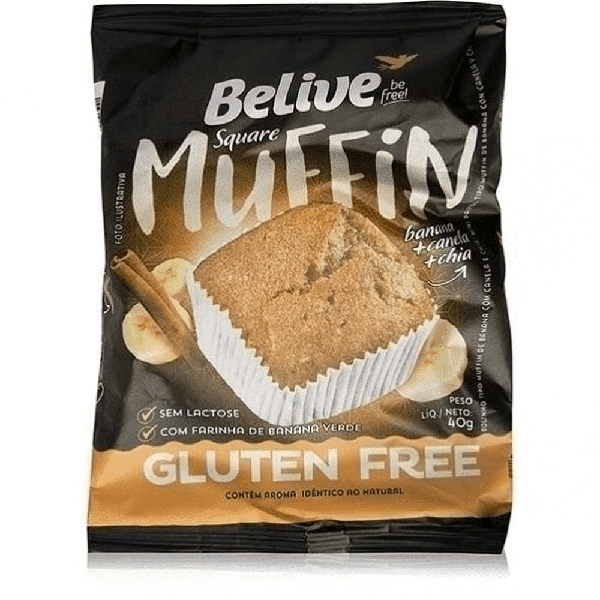 MUFIN BELIVE BANANA CANELA E CHIA 40G