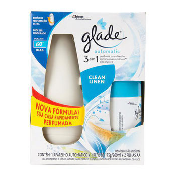 Purificador De Ar Glade Automatic 3 Em 1 Toque De Maciez 269ml