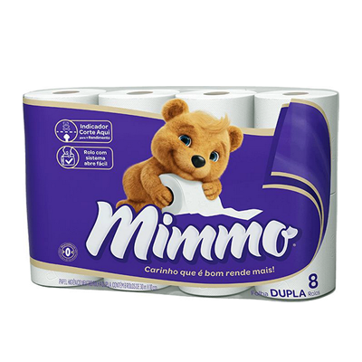 PAPEL HIGIENICO MIMMO 30MTS FD COMPA. NEUTRO DUPLA C/8