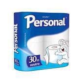 Papel Higiênico Personal Neutro Com 4 Rolos 30 Metros Cada